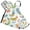 Cartoon Colorful Caterpillar, variant on Branches and Leaves 5 Pcs Kitchen Set Heat Resistant Oven Mitts and Non-Slip Pot Holders with Adjustable Cooking Apron