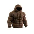 thumbnail image 5 of THDHVS Winter Coats for Men,Mens Jacket,Men Solid Color Zip Up Hooded Jacket Long Sleeve Casual Outerwear, 5 of 5
