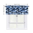 thumbnail image 2 of Drapery Wear Rod Short Curtain 54x18in Filter With Light Feature For Easy Installation Rod Free For Bedroom Kitchen Bathroom\r\n Vector Camouflage Pattern Blue_4, 2 of 7