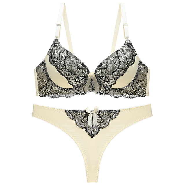 Conjunto de sujetador de tanga grande de encaje sexy y seductor personalizado para mujer