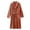 Orange, variant on Plush Robe for Women Flannel Fleece Mid Long Bathrobe Winter Soft Cozy Warm Pajamas Shower Nightgown Housecoat