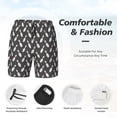 thumbnail image 2 of Kdxio Bowling Pins Print Men's Swim Trunks with Compression Liner 7 Inch Inseam Quick Dry Swim Shorts, 2 of 5