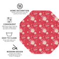 thumbnail image 3 of Fuzoiu Hello Summer Flamingo Print Leather Coasters Set,Drink Coasters Set of 4,for Tabletop Protection, Durable PVC Coasters,Home Décor and Housewarming Gift-Octagon, 3 of 6