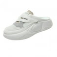 thumbnail image 3 of Women Sandals Lazy White Shoes Half Slippers for Hiking Shorts Spring Summer 35, 3 of 9