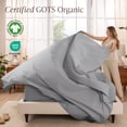 thumbnail image 3 of Bare Home Organic Percale Sheet Set - 100% Organic Cotton - Twin, Light Gray, 3 of 10