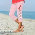 thumbnail image 2 of Fjofpr Toddler Girls Leggings 4T-5T Toddler Kids Fashion Baesball Print Summer Leisure Yoga Sports Frenum Cropped Pants Pink 5 Years, 2 of 4