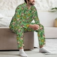 thumbnail image 6 of KLL Vintage Sugar Skull Sleepwear Mens Flannel Pajamas,Long Cotton Pj Set, 6 of 7