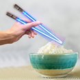 thumbnail image 3 of Chop Sabers Light Up LightSaber Chopsticks (1 Pair, Blue), 3 of 6