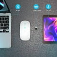 thumbnail image 3 of AIKOKOK Wireless Bluetooth Mouse Rechargeable Laptop Mice Use Portable(Bluetooth5.2 and USB 2.4G) Dual Mode Connection Silent Slim Computer Mouse for Laptop/iPad Tablet/Apple MacBook/PC(Bright White), 3 of 4