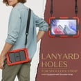 thumbnail image 4 of Kids Case for Samsung Tab A7 10.4 2020 SM-T500, Slim Dual Layer Heavy Duty Shockproof Rugged Protective Cover with Stand & Shoulder Strap, Red, 4 of 9