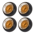 thumbnail image 2 of RC Drift Tire, Flexible 4 PCS Aluminum Alloy Plastic RC Replacement Drift Tires Slippy Surface For 1/28 RC Car, 2 of 8