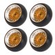 thumbnail image 3 of Neumáticos de deriva de repuesto RC, 4 PCS RC Drift RC Drift Tire Aleación de aluminio RC Drift Tire Rendimiento probado, 3 of 8