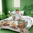 thumbnail image 4 of meiyoeat Cartoon Rv Country Style Full Size Comforter Sets For Boys,Rustic Letter E Print Bedding Comforter Set,Polkadot Reversible,3pcs,1 Comforter and 2 Pillowcases, 4 of 7