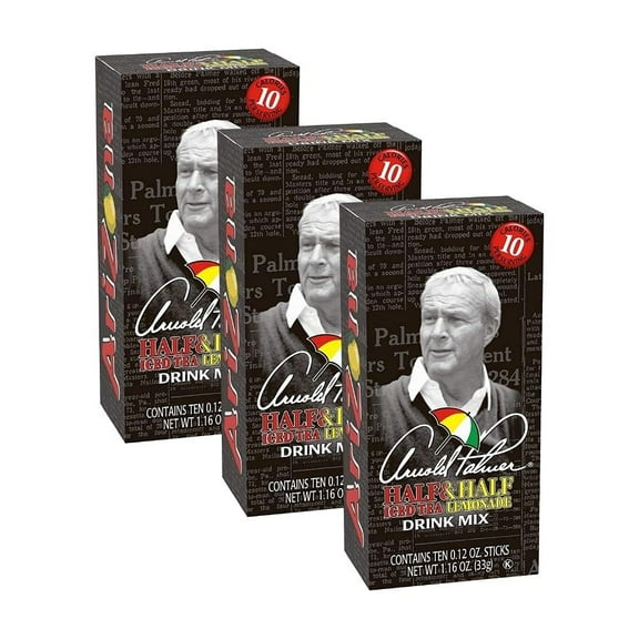 AriZona Arnold Palmer Half Lemonade Half Iced Tea Stix, 10 Count Per Box (Pack of 3), Low Calorie Single Serving Drink Powder Packets, Just Add Water for a Deliciously Refreshing Iced Tea Beverage
