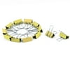 Office Metal Bill Ticket File Paper Organized Binder Clips Clamps Yellow 12 PCS