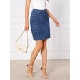 thumbnail image 2 of DARING DIVA Women's Swiss Dots Above Knee Length Denim Skirt Small Dark Blue, 2 of 7