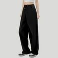 thumbnail image 2 of Women's Irregular Design Straight Trousers With Suit Style, 2 of 6