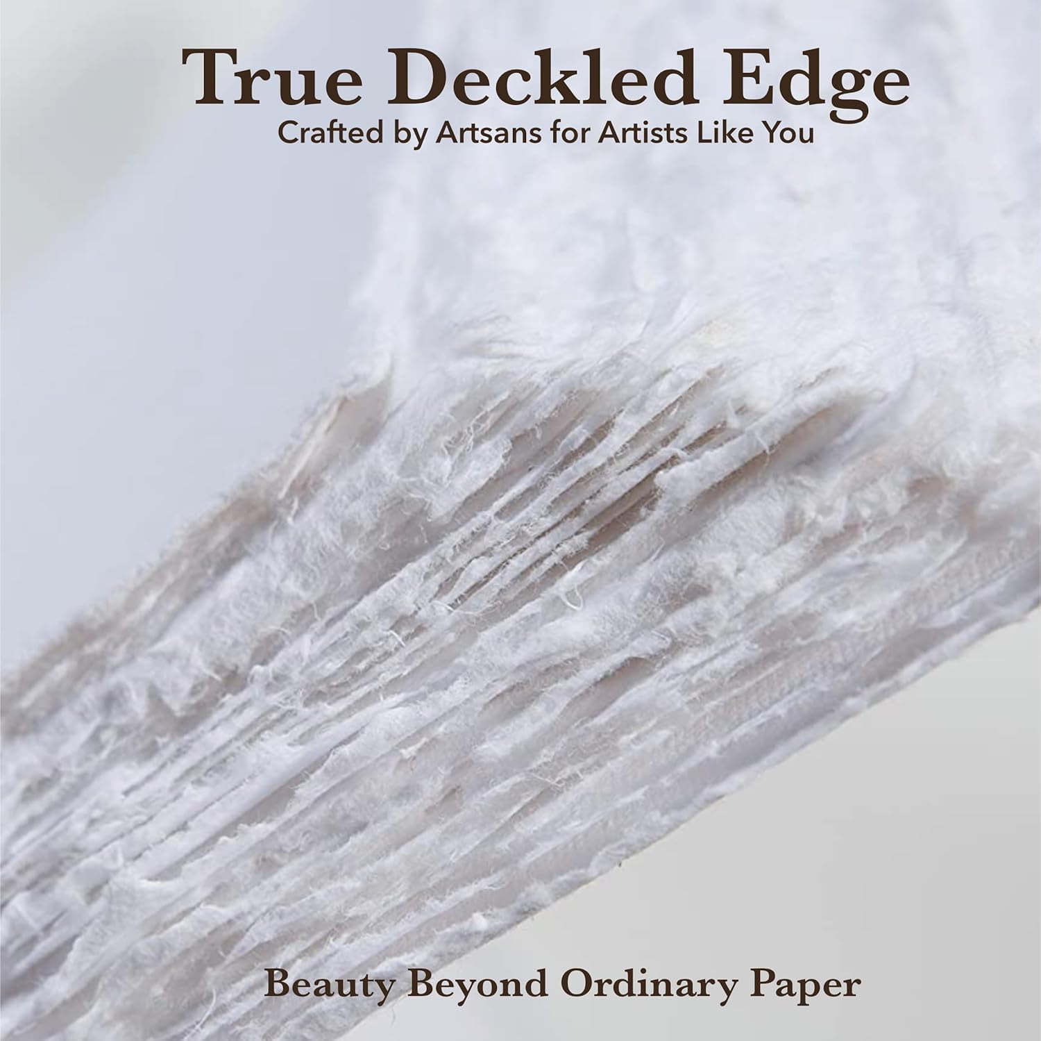 Handmade White Deckle Edge Blank Paper - 10x12” - Recycled - Pack of 25 - Watercolour/Mixed Media Paper - Artwork Posters Signs Menus Invitations - Extra Thick 300 GSM - Large