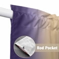 thumbnail image 4 of Purple Ombre Swag Valances for Windows 2 Pack, Kitchen Window Curtains 36 Inch Length, Modern Yellow Gradient Farmhouse Art Privacy Swag Curtains for Living Room/Bathroom with Rod Pocket 36"x36", 4 of 8
