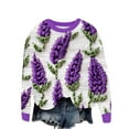 thumbnail image 2 of Women's Graphic Print Sweatshirt Hollowed Design Long Sleeve Casual Jacket Style, 2 of 5