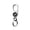 A002- Chrome (Dual Ring), variant on Gunmetal Double Ring Lucky Bead Car Keychain, Belt Clip Hook Creative Ring Pendant, Minimalist Business Key Holder - for Car Keys, Bags, Business Professionals, Daily Use