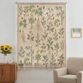 thumbnail image 3 of Vintage Botanical Sheer Curtains 45 Inches Long, Country Herbs Leaves Plants Flowers Brown Light Filering Curtains, Breathable Simi Curtain Privacy Drapes for Kitchen Bathroom Small Window Treatment, 3 of 9