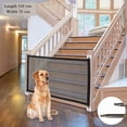 thumbnail image 1 of Puerta de seguridad extensible para perros, puerta retráctil para mascotas, barrera para mascotas, barrera para perros, puerta para escaleras, puerta mágica para perros (S-110 * 75), 1 of 5