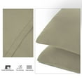 thumbnail image 4 of Unique Bargains 4-Pack Solid Microfiber Pillowcases Khaki Queen(20"x30"), 4 of 8