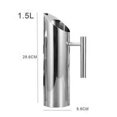 thumbnail image 2 of CNKOO Water Pitcher Stainless Steel Cold Tea Jug Handle Coffee Drink Pot for Pub Restaurant  L  2L, 2 of 10