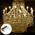 thumbnail image 5 of Uxcell E12 Lamp Base with Wire Black Candle Cover Sleeves Chandelier Light Socket Kit 6 Set, 5 of 5