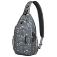 thumbnail image 1 of Vintage Boho Sling Backpack for Travel with Multi Functional Design, Artistic Crossbody Bag for Hiking & Commuting, 1 of 6
