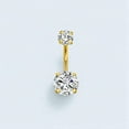 thumbnail image 4 of Gold Stainless Steel Belly Button Ring Women Jewelry 0.63x0.39x0.20x0.32in 1 Piece, 4 of 4