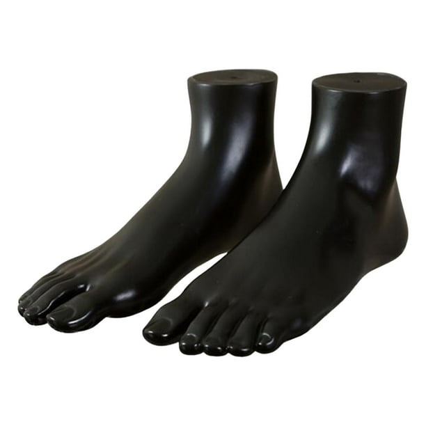 Maniquí realista de pies de adulto, zapatos de mujer, modelo de pies, maniquí izquierdo y derecho para Negro
