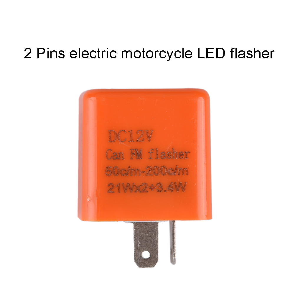 12V 2-Pin Adjustable Motorcycle Blinker LED Flasher Relay Turn Signal Indicator