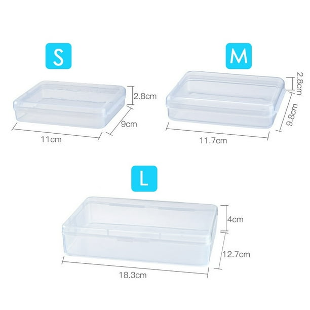 Rectangular Empty Mini Clear Plastic Organizer Storage Box Containers ...