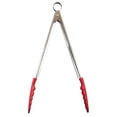 thumbnail image 1 of Cuisipro Silicone Locking Tongs - Red, 9.5", 1 of 2