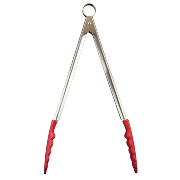 Cuisipro Silicone Locking Tongs - Red, 9.5"