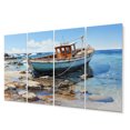 thumbnail image 2 of Designart "Boat at Anchor I" Coastal Metal Wall Art Set, 2 of 5