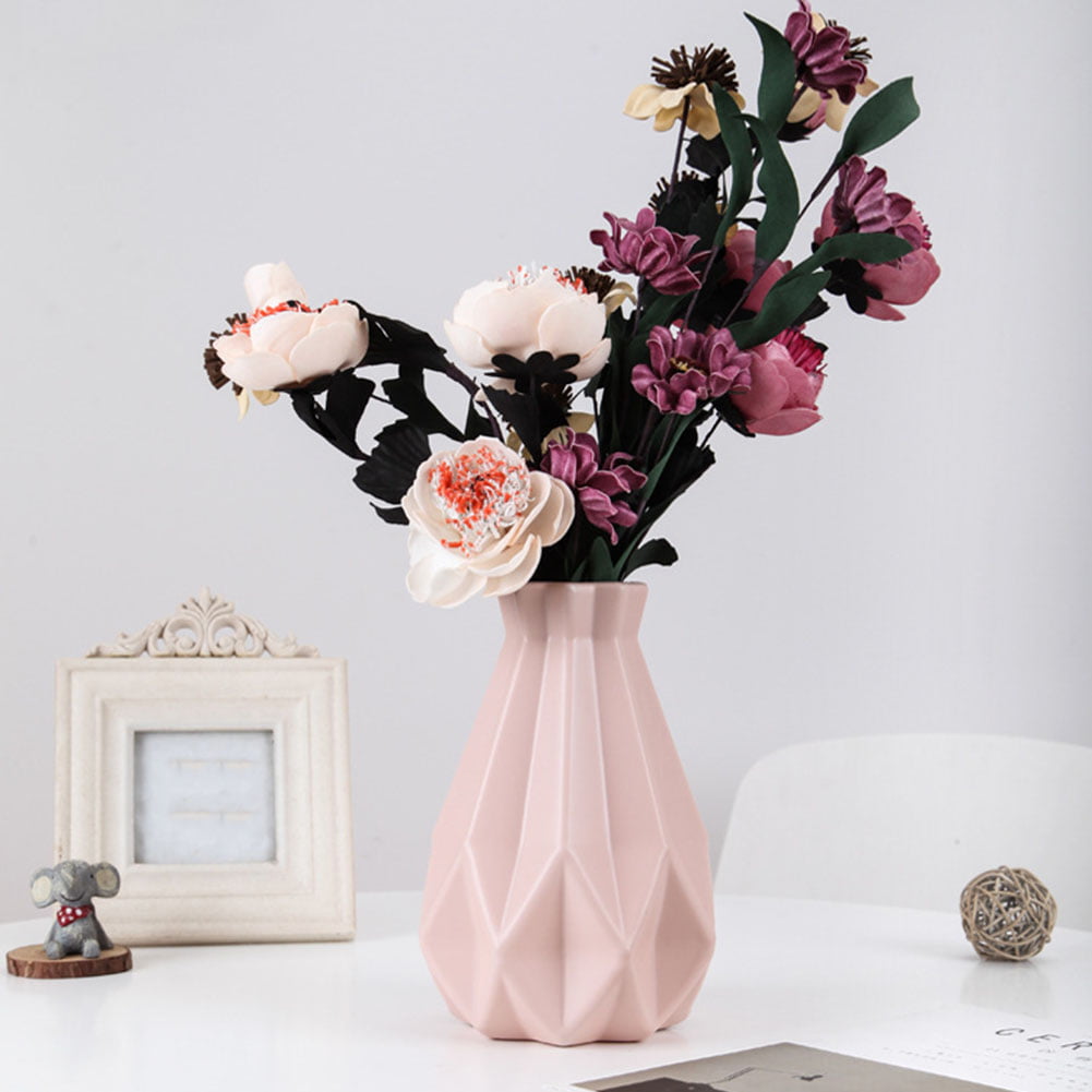 Plastic Vase Flower Pot Flower Basket Plant Flower Vase DIY Home Office Decor 