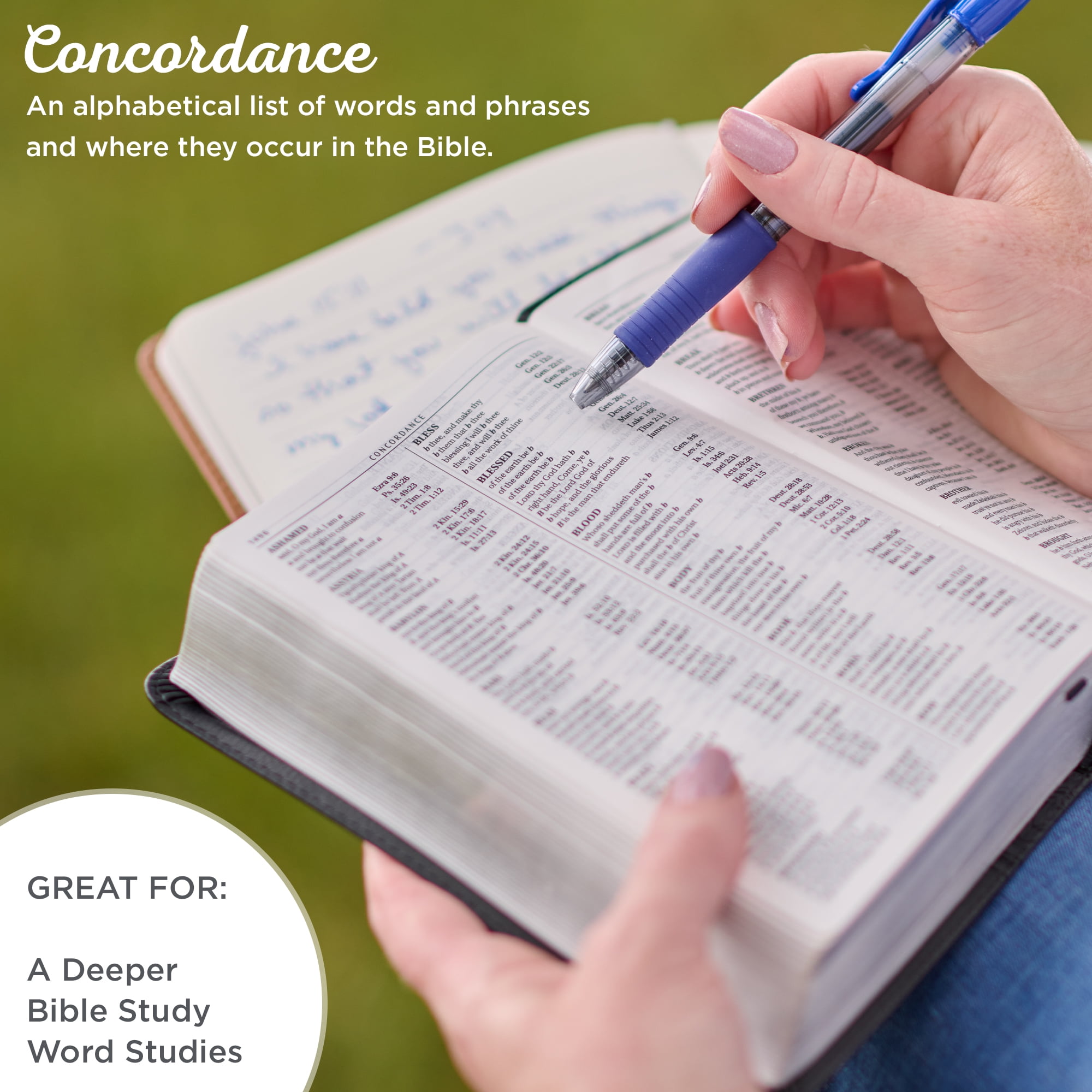 KJV Compact Large Print Lux-Leather Teal, (Hardcover)