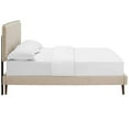 thumbnail image 3 of Modway Amaris King Fabric Platform Bed with Splayed Legs - Beige, 3 of 5