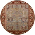 thumbnail image 1 of Ahgly Company Indoor Round Mid-Century Modern Red Oriental Area Rugs, 3' Round, 1 of 6