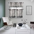 thumbnail image 4 of Misty Forest Kitchen Curtains Sets for Windows 36 Inch Length, Pine Trees Elk Vintage Pastoral Gray Rod Pocket Window Treatments Tier Curtains and Valances Set for Bedroom/Bathroom, 4 of 8