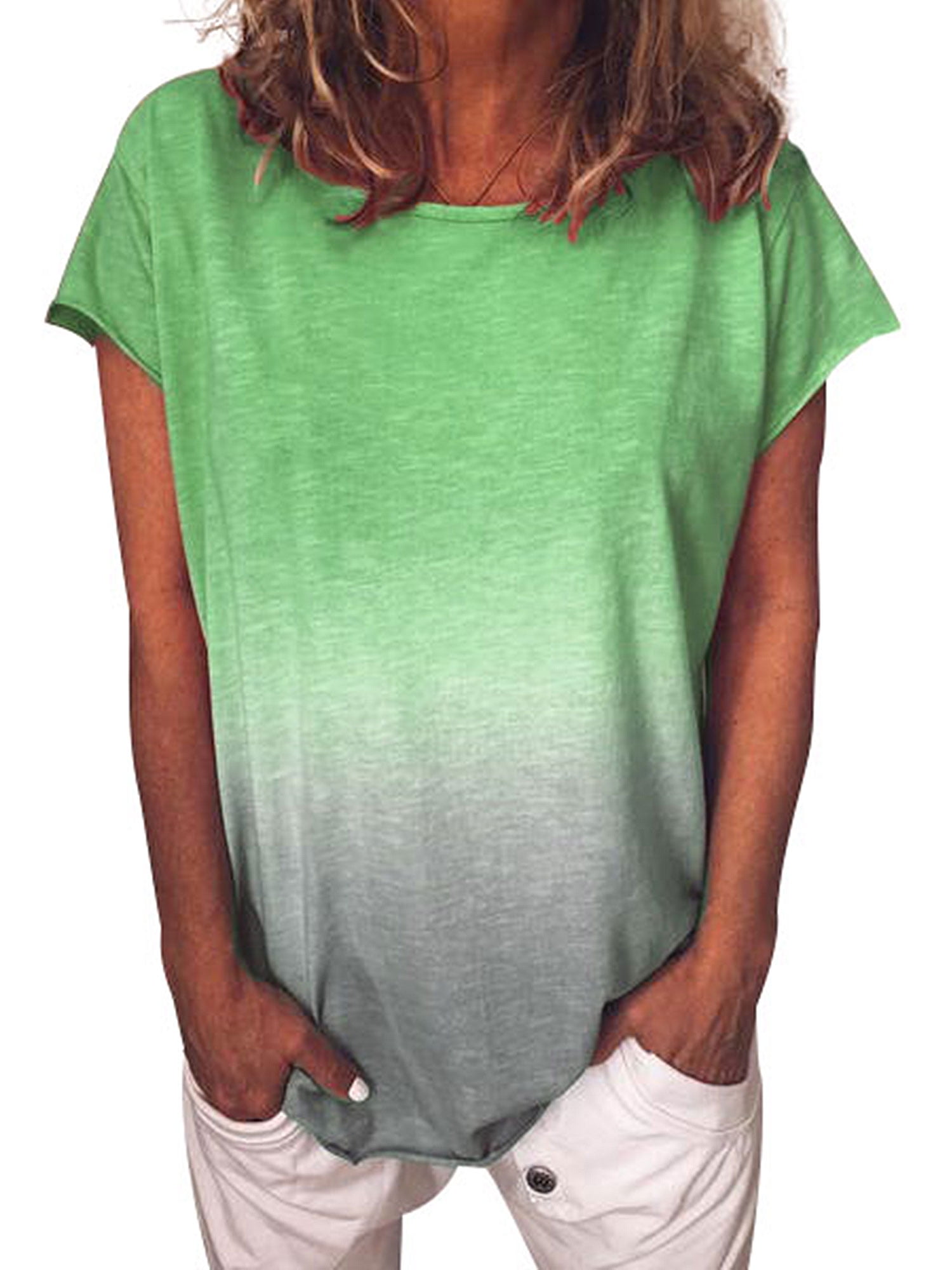 Womens Summer Tops Graphic T-Shirts Crewneck Tees Short Sleeve Shirts Comfy Blouse Streetwear