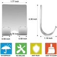 thumbnail image 2 of (2 Pack)Self Adhesive Stainless Steel Heavy Duty Utility Storage Hook,Shower Hook for Razor,Bathroom Kitchen Organizer for Plug Robe Towel Loofah Bathrobe Coat, 2 of 7