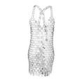 thumbnail image 4 of Vestido de tirantes BLESIY con lentejuelas para mujer espalda abierta mini largo, 4 of 8