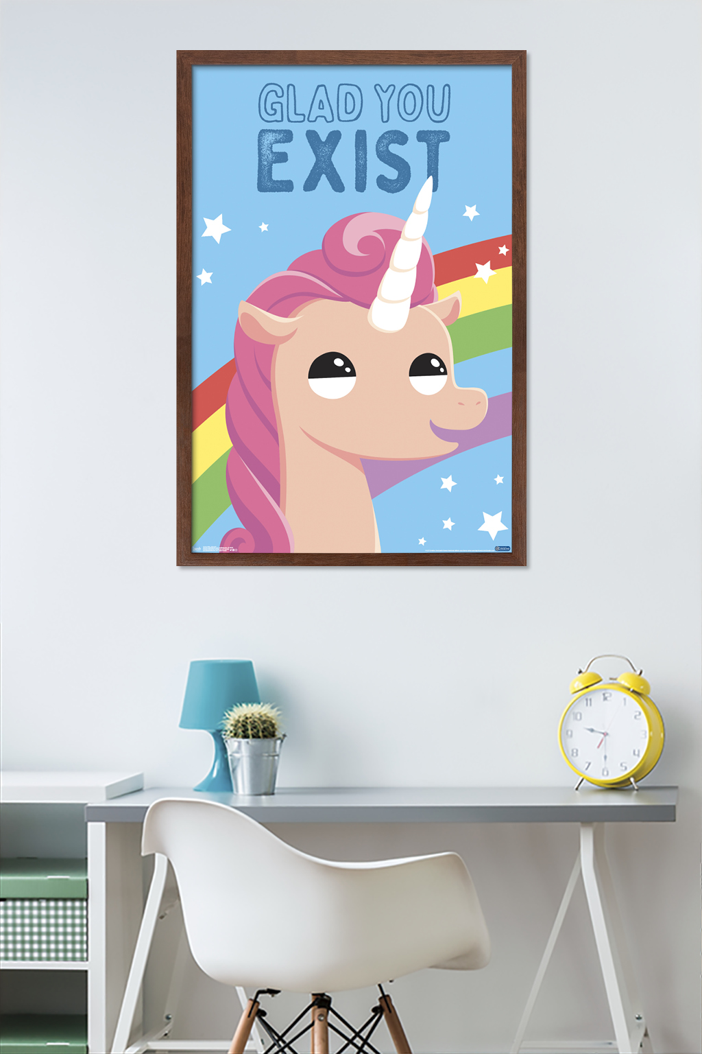 Glad You Exist Wall Poster, 22.375" x 34", Framed