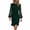 #0402-Green, variant on Pounoo Women's Party Dresses Long Sleeve Ruched Bodycon Dress With Floral Embroidered Sleeves Evening Style Comfortable Stretchy Breathable Sundresses Gift