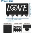 thumbnail image 2 of Wooden Love Key Hook Wall Mounted Paw Print Key Hangers, 2 of 9