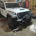 thumbnail image 3 of Vijay Compatible with 2018-2019-2020-2021-2022-2023-2024-2025 Jeep Wrangler JL 2/4 Door Front Bumper Textured Black Steel with Lights and D-rings, 3 of 9